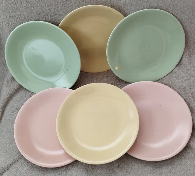 8 Superbes Tasses Vintage Hazel Atlas Des Années 50 – Couleurs Pastel (bleu, Jaune, Rose, Vert)