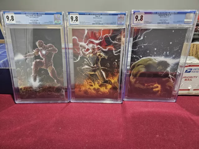 Tony Stark: IRON MAN 1/HULK/THOR 1 CGC 9.8 Connect ANDREWS VIRGIN VARIANTS