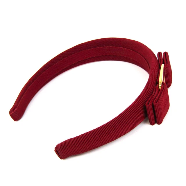 Salvatore Ferragamo Begonia 0685366 Cotton Women's Alice Band Bordeaux BF558933