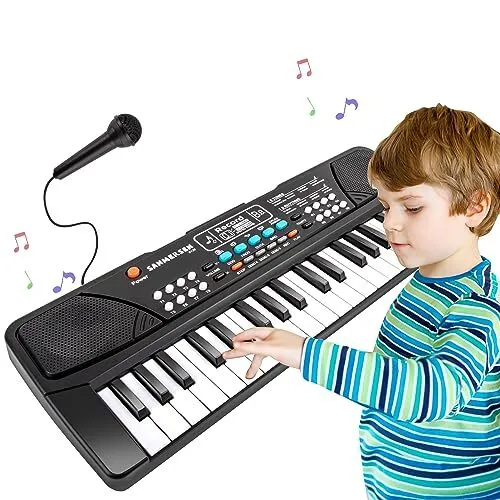 Kids Piano Keyboard, Piano for Kids with Microphone Portable Electronic