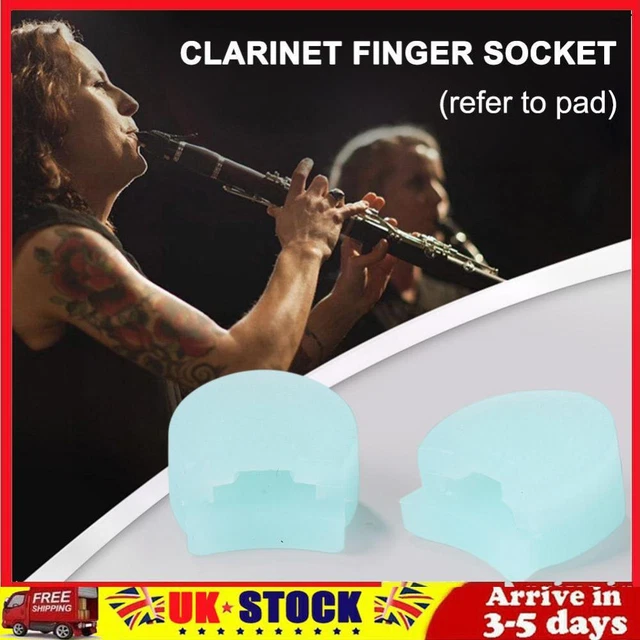 5pcs Clarinet Thumb Rest Covers Finger Rest Protective Pads (Light Blue)