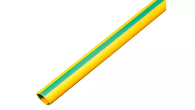 Tubo de pared delgado retráctil térmico CR 2,4 / 1,2 - 3/32 amarillo-verde / 1m / 8- /T2UK