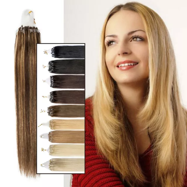 40-60CM Premium Excellent micro loop cheveux REMY extensions a froid facile LA