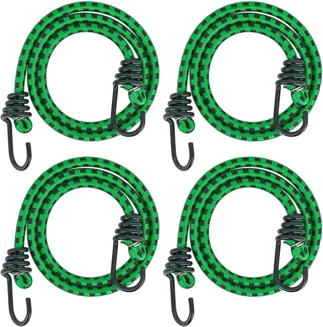 Premium Bungee Cords Heavy Duty Outdoor, 4 Packs 24 Inch Bungee Cords with Hook