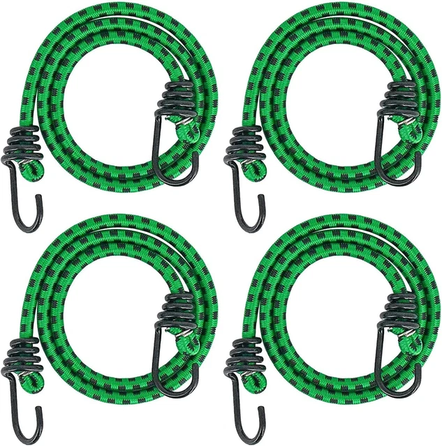 Premium Bungee Cords Heavy Duty Outdoor, 4 Packs 24 Inch Bungee Cords with Hook