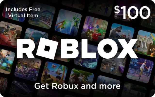 $100 ROBLOX PHYSICAL Gift Card Includes Free Virtual Item Free Ship! 100  $90.00 - PicClick