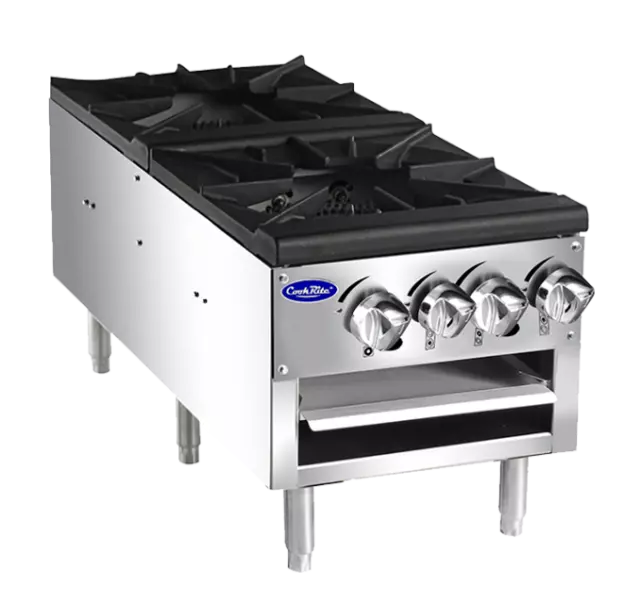 ATOSA  ATSP-18-2L Two Burner Stock Pot Stove Stainless Steel Countertop 160k BTU