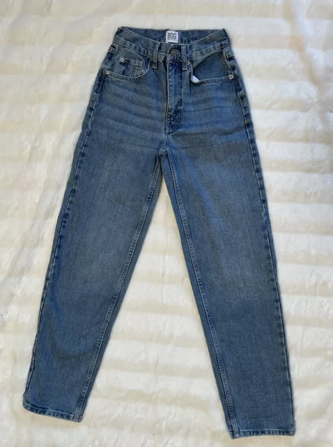 BDG Womens Mom Jeans Size 24 Washed Blue Denim High Rise Urban Outfitters