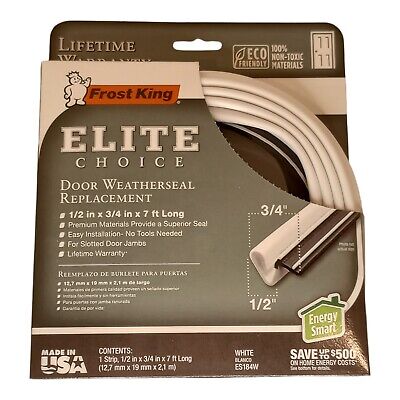 Thermwell Elite Choice 1/2" x 3/4" x 7' Weather Seal Door Seal Brand New