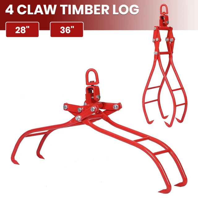 Timber Claw Hook 28/36" Durable Carbon Steel Material Red Powder-Coated Finish