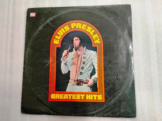 ELVIS PRESLEY GREATEST HITS RCA diff cover unseen MSG photo RARE LP INDIA vg++