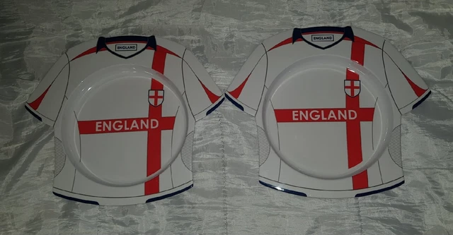 Camisa de fútbol de Inglaterra placas de melamina euros copa mundial camping niños dos