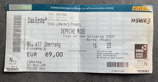 DEPECHE MODE - Billet Ticket Concert - STRASBOURG - 02 02 2014 - Collector  EUR 10,00 - PicClick FR