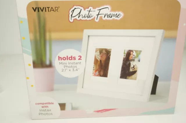 Vivitar Instax Photo Frame, Two Photo Frame for 2.1 x 3.4 or 4 x6 Multiuse Frame