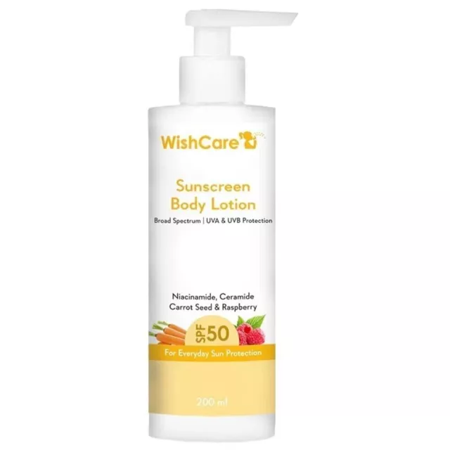 WishCare Lotion solaire pour le corps SPF50 - Large spectre pour hommes et...