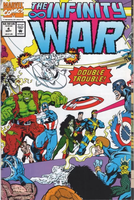 1992 Marvel The Infinity War #4 Gatefold Wraparound Cover Thanos Warlock