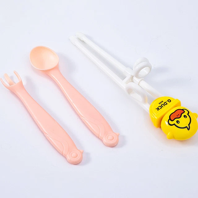 Utensilio para comer antideslizante sujeción cómoda ayudante de entrenamiento palillos tenedor cuchara