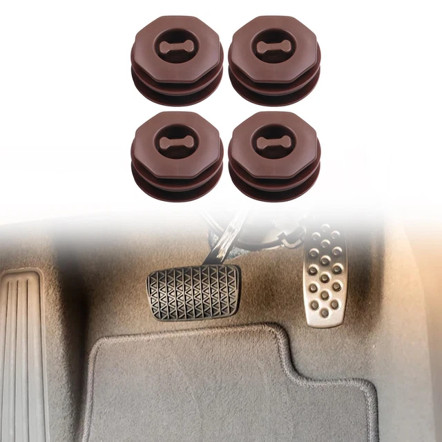 Clips De Fixation Pour Tapis De Sol Voiture - Lot De 4, PVC Noir, Anti-déplacement - 11