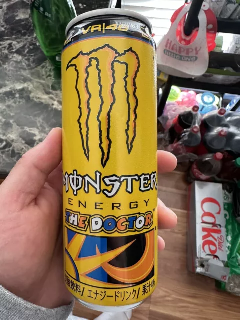 Rare! Black Monster Energy Drink Vr46 The Doctor Valentino Rossi! (1X) Full Can