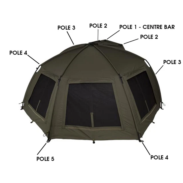 Bâton De Tension Pour Bivouac De Pêche Nash/Trakker/Sonik #8 - Noir, Occasion
