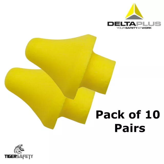Delta Plus CONICAP01BR 28dB Replacement Ear Plugs Hearing Protection - 10 Pairs