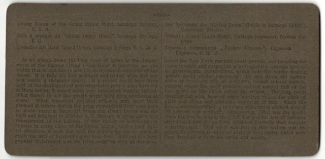 Stereo-Fotografie H. C. White Co. Publishers, London, Ansicht Saratoga Springs 2