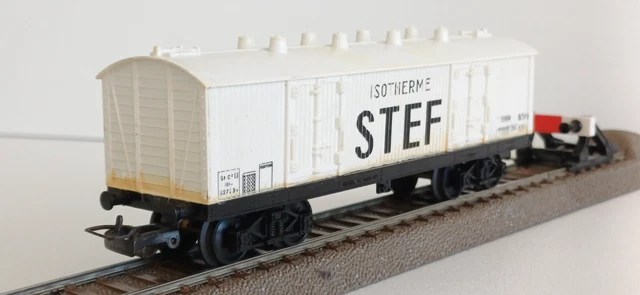 JOUEF HO WAGON cimentier "Ciment Français" , attelages NEM, roues