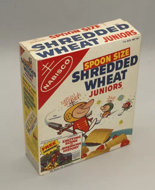 1950S Nabisco Shredded Wheat Juniors Empty Cereal Box Exciting Scenes History