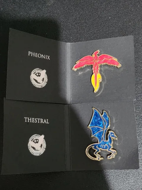 Harry Potter Wizarding World pins - Thestral and Phoenix - Lootcrate Limited.