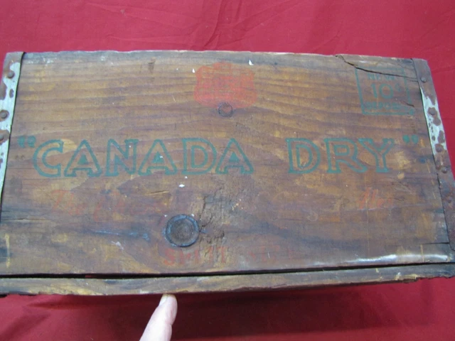 Vintage Canada Dry Ginger Ale Wooden Crate Wood Box