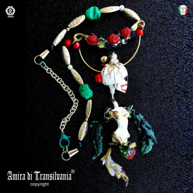 Mexico Schmuckstück Ethnisch Amulette Stammes- Halsketten Anhänger Puppe Schädel