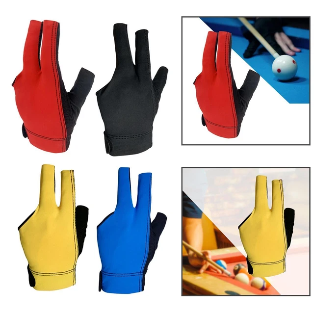Gants De Billard à 3 Doigts Pour Main Gauche - Lot De 10 Pièces Rouge