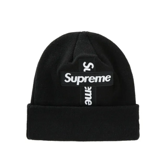 Supreme New Era Cross Box Logo Beanie "Black" FW20 | Brand New