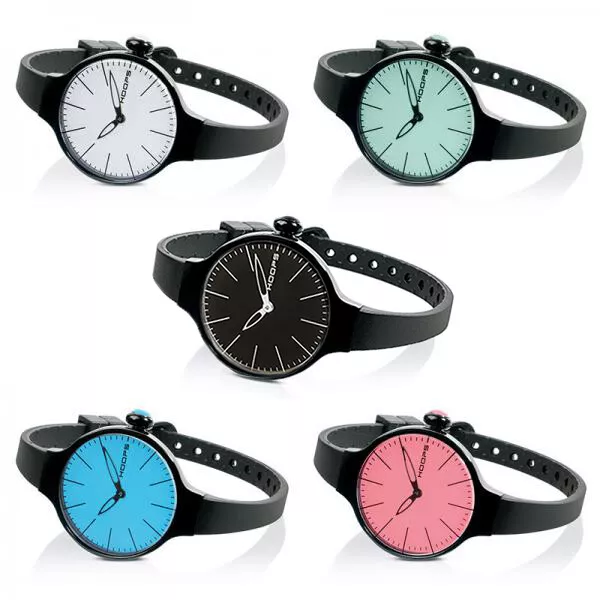 Orologio Donna HOOPS CHERIE NOIR Silicone Nero NEW Colorato Nuova Collezione