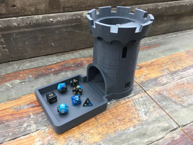 Castle Dice Tower for Traditional & Role Playing Table Dice Games e.g. D&D RPGs