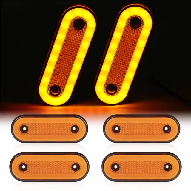 Seitenmarkierungsleuchte Aspöck gelb oval, LED, 12 V ET-Anhänger