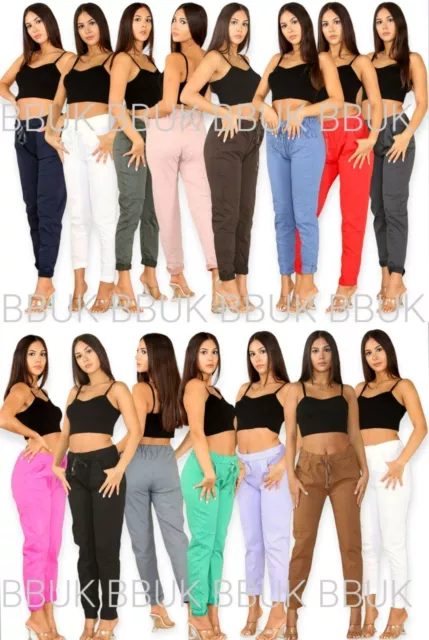 Womens Lagenlook Italian Magic Pants Ladies Casual Stretch Jogger Style Trousers