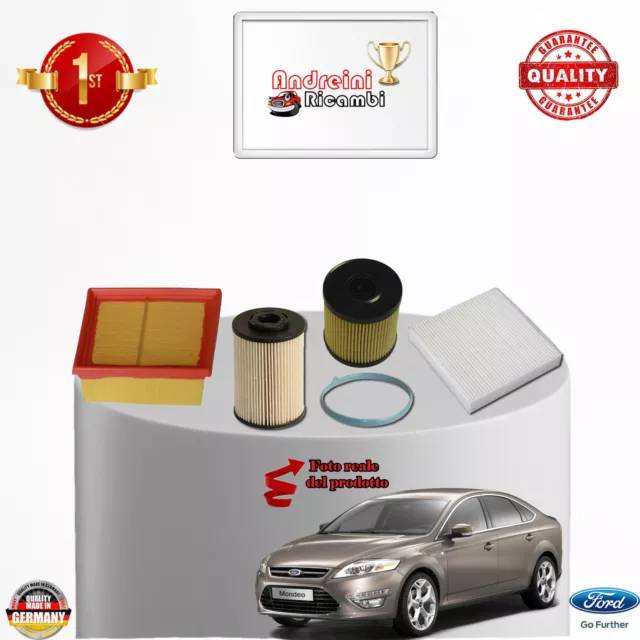 Kit Tagliando 4 Filtri Ford Mondeo Iv 2.0 Tdci 103Kw 140Cv Dal 2008 -> 2012