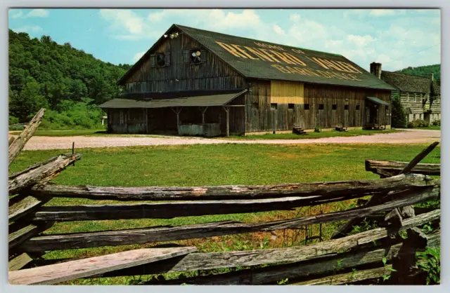 c1960s Big Barn Pioneer Museum Renfro Valley Kentucky Vintage Postcard