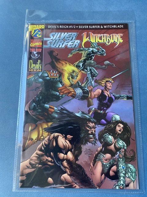 Marvel Comics Top Cow SILVER SURFER WITCHBLADE #1/2 w/ Wizard Cert NEW UNREAD