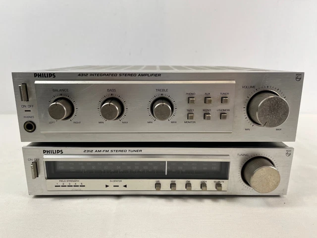 Amplificateur Philips 4312 et tuner 2312 révisés par un professionnel