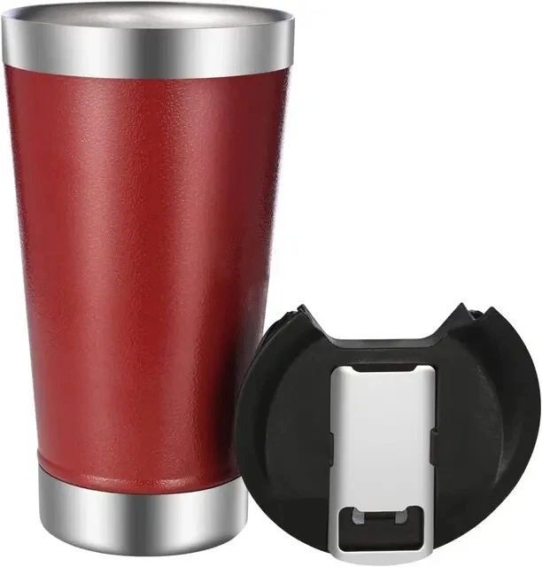 16 oz Tumbler Stainless Steel  Double Wall Vacuum Insulated Travel Bottle Red