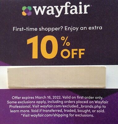 Wayfair 10% Off First Order Coupon Expires 10/14/2022 FAST