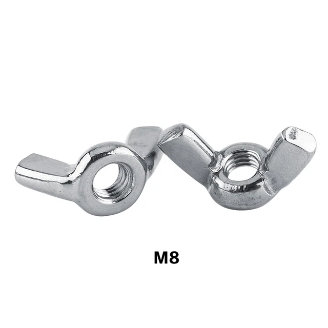 (M8) 10pz DIN315 Dadi ad ala piccoli dadi ad ala 316l inox