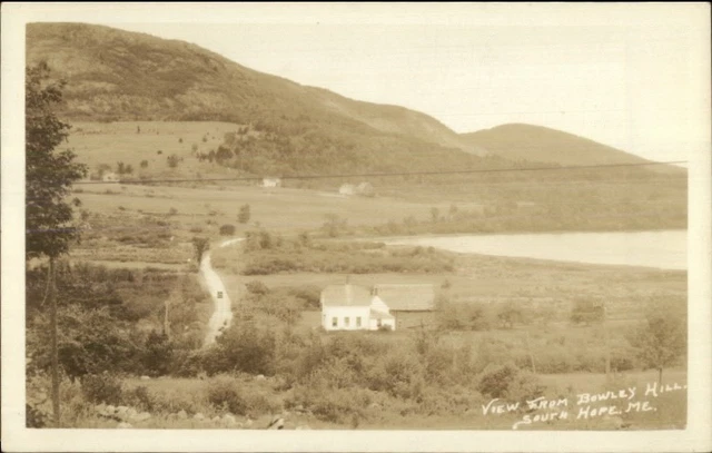 South Hope ME From Bowley Hill c1920s-30s Real Photo Postcard