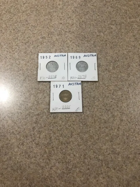 Coins from Austria Lot of 3 Groschen Coins