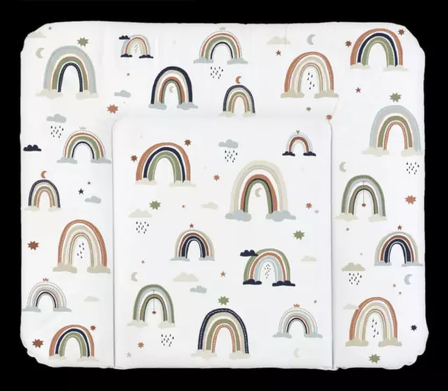 Rotho Babydesign Wickelauflage Boho Rainbow Wickelunterlage Wickeltischauflage