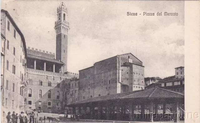 * SIENA - Piazza del Mercato 1922