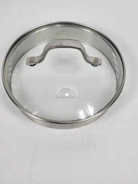 Calphalon 7" Inch ID Deep Strainer Glass/Stainless Steel Replacement Lid Only