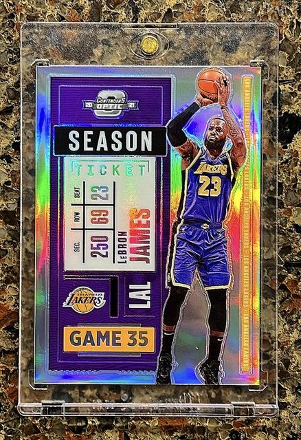 LeBRON JAMES - 2020 Panini Contenders Optic SEASON TICKET SILVER PRIZM REFRACTOR